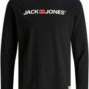 Jack & Jones camicia a maniche lunghe 30 HISTORY Longsleeve TEE, in nero, taglia XL