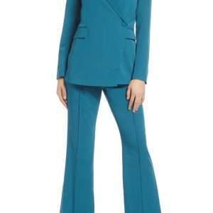 4th & RECKLESS Costume femme Apollo - Blazer asymétrique + Split Leg Flare Pants, taille 34