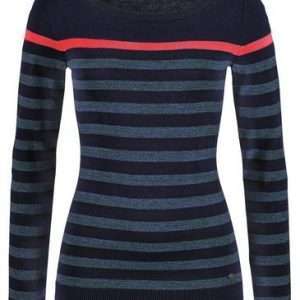 Джемпер AJC с контрастными полосками, цвет темно-синий индиго-розовый, размер 36/38