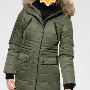 Chaqueta acolchada ALPENBLITZ Schneeglanz, en color caqui, talla 46