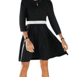 Abito skater ARIZONA con nastro glitterato, nero, taglia 176/182