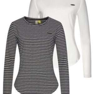 Alife & Kickin Langarmshirts LeaAK im 2er-Pack, in Anthrazit, Offwhite, Größe XL