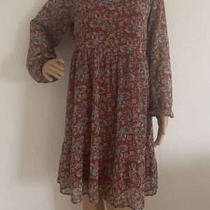 Aniston CASUAL Blusenkleid mit Volant, in Zimt, Gr. 40