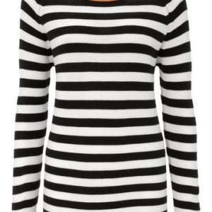 Полосатый джемпер Aniston CASUAL, черный, белый и оранжевый, размер 38