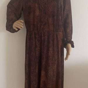 Aniston CASUAL Maxikleid mit Animal-Print, in Schwarz, Zimt, Gr. 46