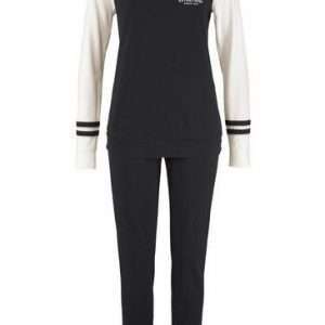 Pyjama Arizona, tweekleurig, in zwart-ecru, maat 36/38