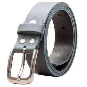 Cintura Bruno Banani in pelle liscia grigia con fibbia classica, taglia 85
