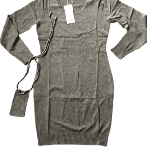 Robe tricotée BOYSEN'S avec poche pour portable, gris, taille 40