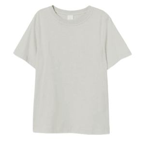 Basic Damen T-Shirt aus Bio-Baumwolle, in Hellbeige, Größe M