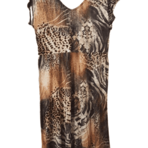 Vestido de playa Beachtime en estampado animal, en estampado marrón, talla 40