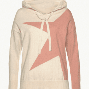 Бенч. Джемпер с капюшоном из тонкого трикотажа, розовый, размер 32/34