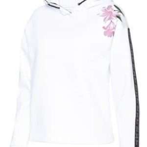 Banco. Sudadera con capucha y estampado floral, en blanco, talla 44/46