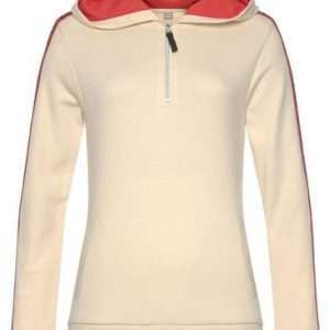 Banco. Sudadera con capucha y cremallera, en color crudo, talla 36/38