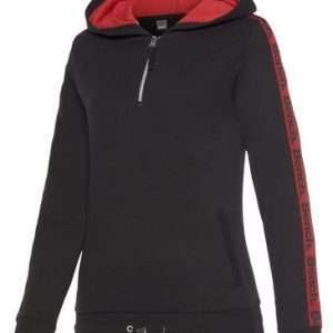 Banco. Sudadera con capucha y cremallera, en negro, talla 36/38