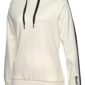 Banco. Sudadera con capucha y rayas laterales, en color crudo, talla 36/38