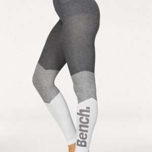 Bench . Leggings en maille, design color block, gris, blanc, taille 40/42