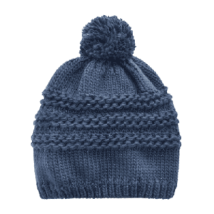 Czapka z daszkiem z wzorem w warkocze - klasyka w ciemnoniebieskim kolorze, rozmiar uniwersalny