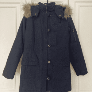 Parka marki Boysen z wytrzymałego płótna bawełnianego, w kolorze granatowym, rozmiar 36