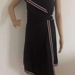 Bruno Banani, abito a portafoglio asimmetrico, nero, taglia 36