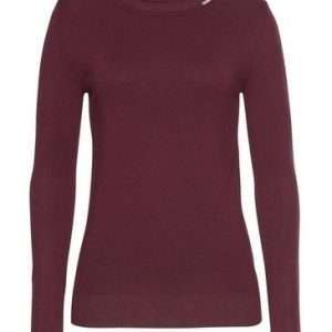 Джемпер-водолазка Bruno Banani с металлическим логотипом, винно-красный, размер 40/42