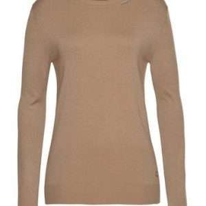 Джемпер-водолазка Bruno Banani с металлическим логотипом, цвет верблюжий, размер 40/42