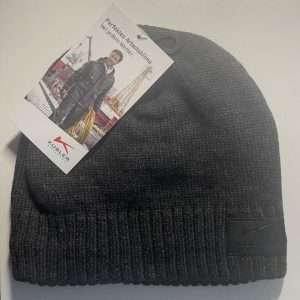 Kübler beanie, gorro de punto en antracita moteada, talla única
