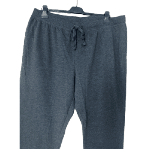 Pantalones de dormir, pantalones de pijama, pantalones de ocio, de mujer, en gris oscuro, talla XL