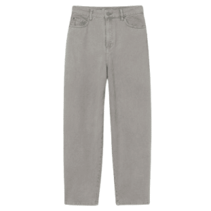 Keperstof damesbroek in 7/8 lengte, grijs, maat 38