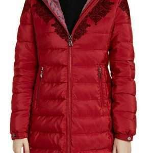 Desigual Anorak "Lena", Kapuze, Reißverschlusstaschen, Weinrot, Gr. S