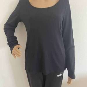 Koszulka z długim rękawem edc by Esprit Basic, czarna, rozmiar XL