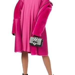 EMPORIO ARMANI Manteau réversible femme en peau d'agneau et cuir nappa