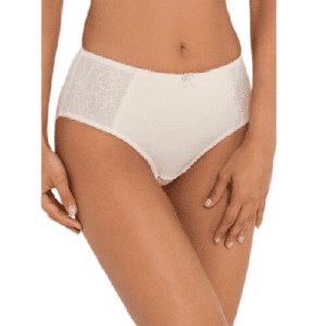 Slip maxi floral avec empiècement en dentelle, en nude, taille 44.