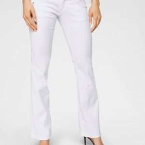 Dżinsy bootcut GINA marki Herrlicher, z bocznym klinem, białe, W30xL34