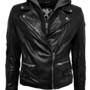 Gipsy Lederjacke Bikerjacke Julja, in Schwarz, Größe S