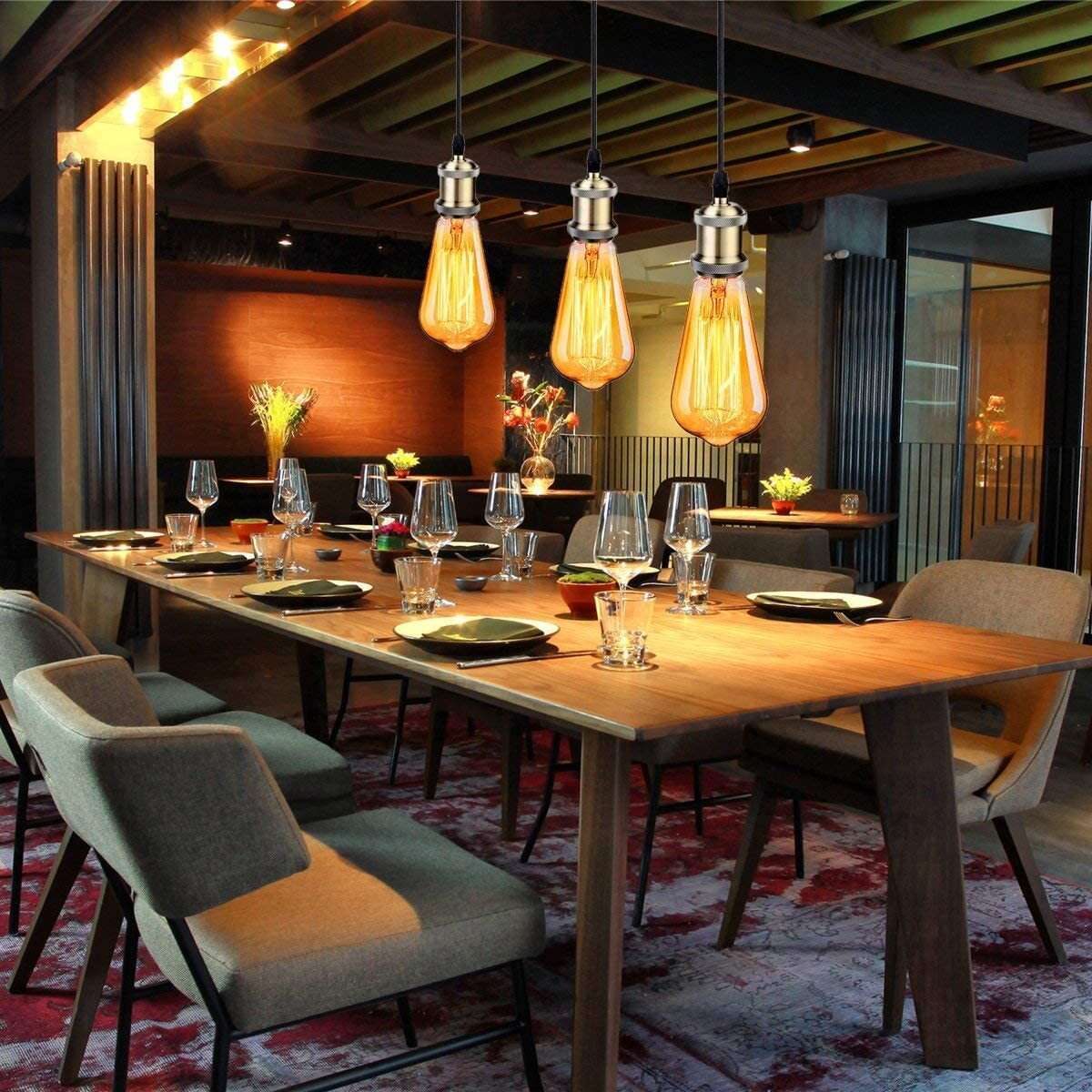 GreenSun LED Lighting 6 X Edison Lampenfassung E27 Fassung – Bild 2