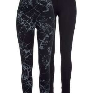 H.I.S leggings in a 2-pack, in black and marbel, size 44/46