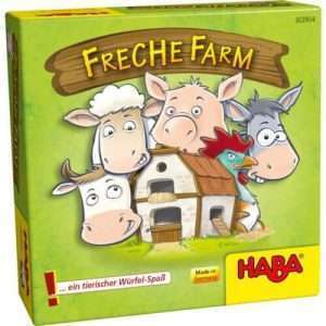 HABA 302804 - Cheeky Farm - Juego de dados para 2-4 jugadores, a partir de 4 años