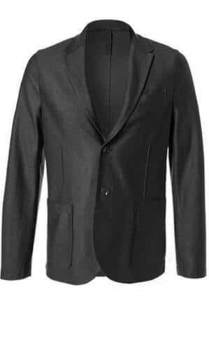 Harris Wharf London Veste en laine mérinos sans doublure, gris foncé, taille 52