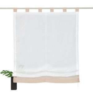 Home affaire Vouwgordijn Gander, 1 st. met lussen, in wit-zand, afmeting 100cmx140cm