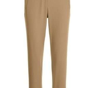 Neat 7/8 trousers in crease-resistant stretch fabric, caramel, size 44
