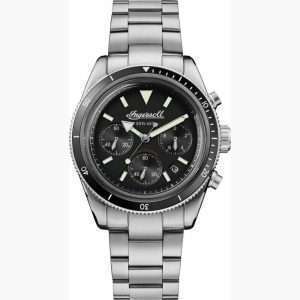 Reloj Ingersoll de caballero, brazalete / caja de acero inoxidable plateado