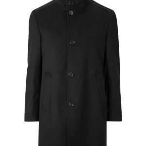 JOOP! MARON - Krótki płaszcz męski z kaszmiru, ze stójką, w kolorze czarnym, rozmiar 48