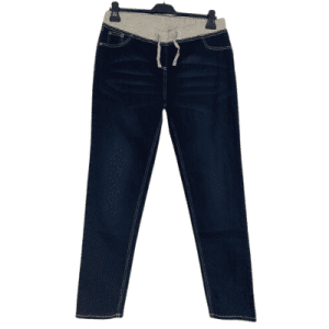 Dżinsy dresowe John Baner dla dziewczynek z elastycznym ściągaczem w pasie, ciemnoniebieskie, rozmiar 170