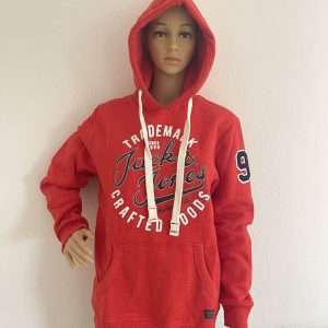Jack & Jones JORCHAMPS Hoodie, in Feuerrot meliert, Gr. L