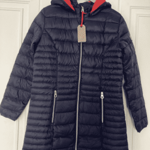 Giacca lunga trapuntata KangaROOS, in blu, taglia 38