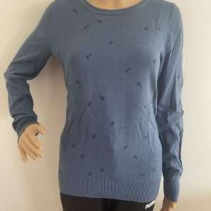 KangaROOS Feinstrickpullover mit Allover-Print, in Blau, Gr. 36/38