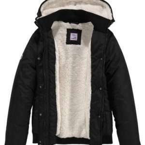 KangaROOS Outdoorjacke mit Teddyfell, in Schwarz, Größe 42