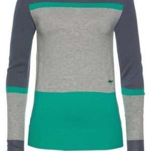 KangaROOS crew neck sweater in color blocking, in green-blue, size 40/42