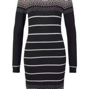 KangaROOS Strickkleid im Norweger-Look, in Schwarz-Weiß-Rot, Größe 34