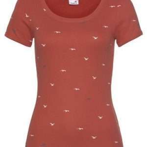 KangaROOS T-shirt with bird print, in rust, size 44/46